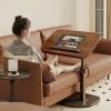 Rotatable And Adjustable Laptop Desk - Black/Walnut, with Support Rod And Adjustable Angle Design, Convenient for Placement in Any for home Position, Also Suitable As a Side Table for Sofa Or Living Room Coffee Table, Ideal for Home Bedroom