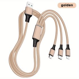 3-In-1 Fast Charging USB Cable, Nylon Braided, for Iphone 14 13 12 Pro Max Xs Max Charger Cable for Samsung, USB C Mobile Phones, Ultra 20 10 9 Moto Android Type-C Cable for Apple Android, a Halloween Gift